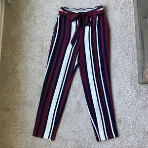 Express Striped Paperbag Pants